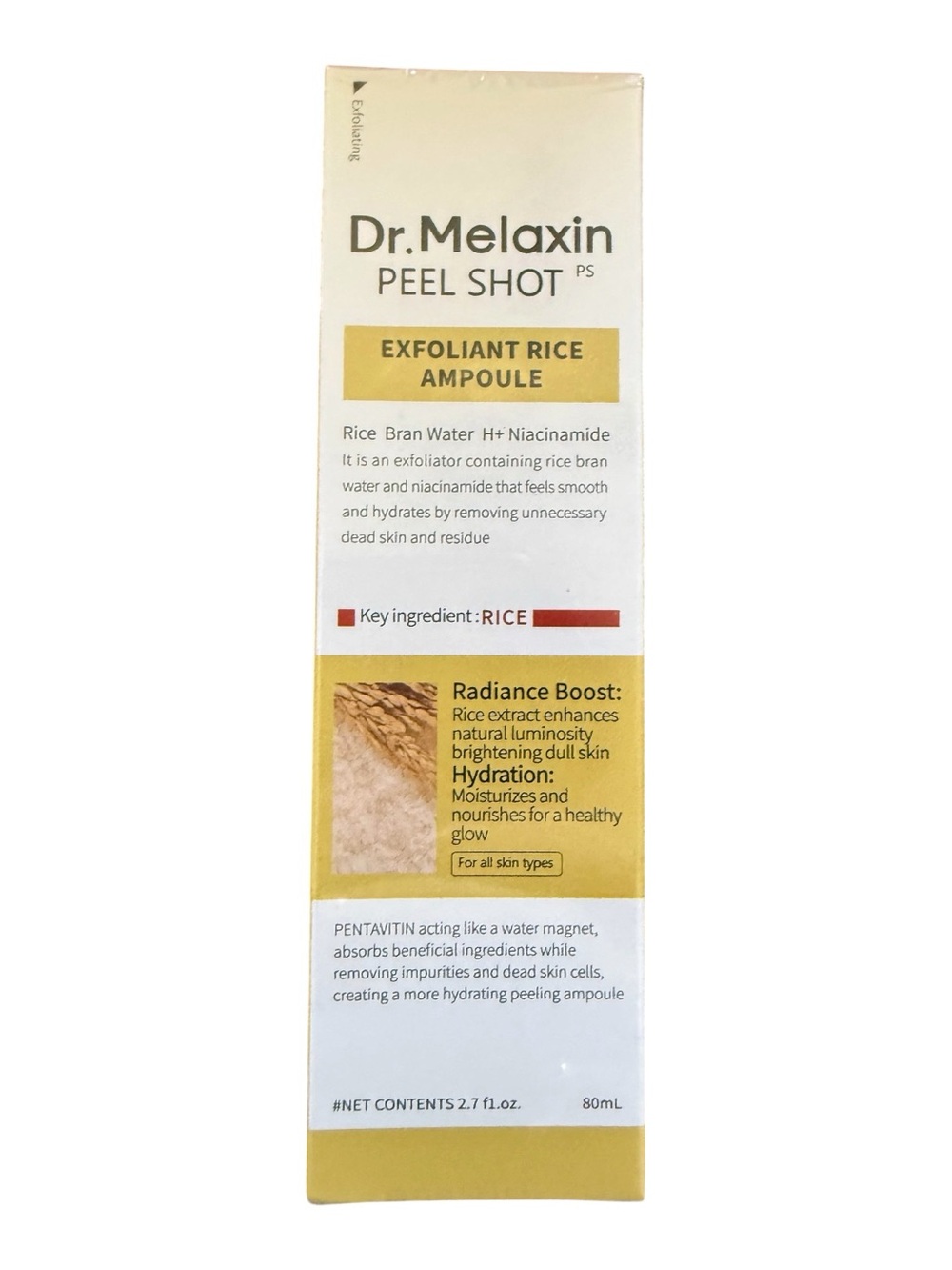 Dr. Melaxin Peel Shot Exfoliating White Rice Ampoule